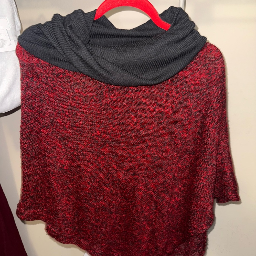 Women's Red and Black Sweater / Shaw